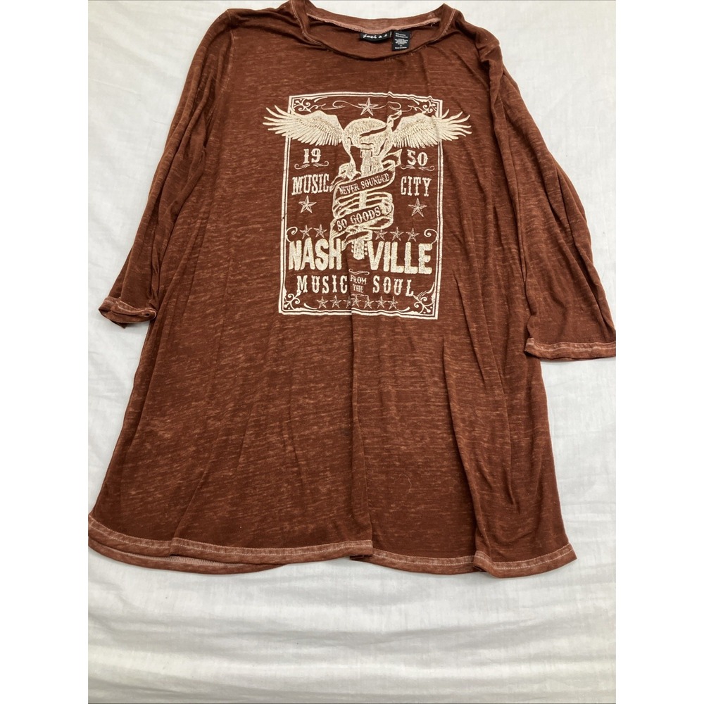 Joei  & I Nashville Graphic Music City 1950 T-shirt Size 1X Unisex